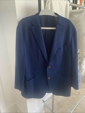 Boglioli Deep Navy Knit  Blazer.  Size 48